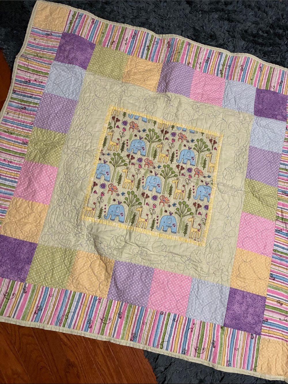 BLUE ELEPHANT BABY/TODDLER BLANKET